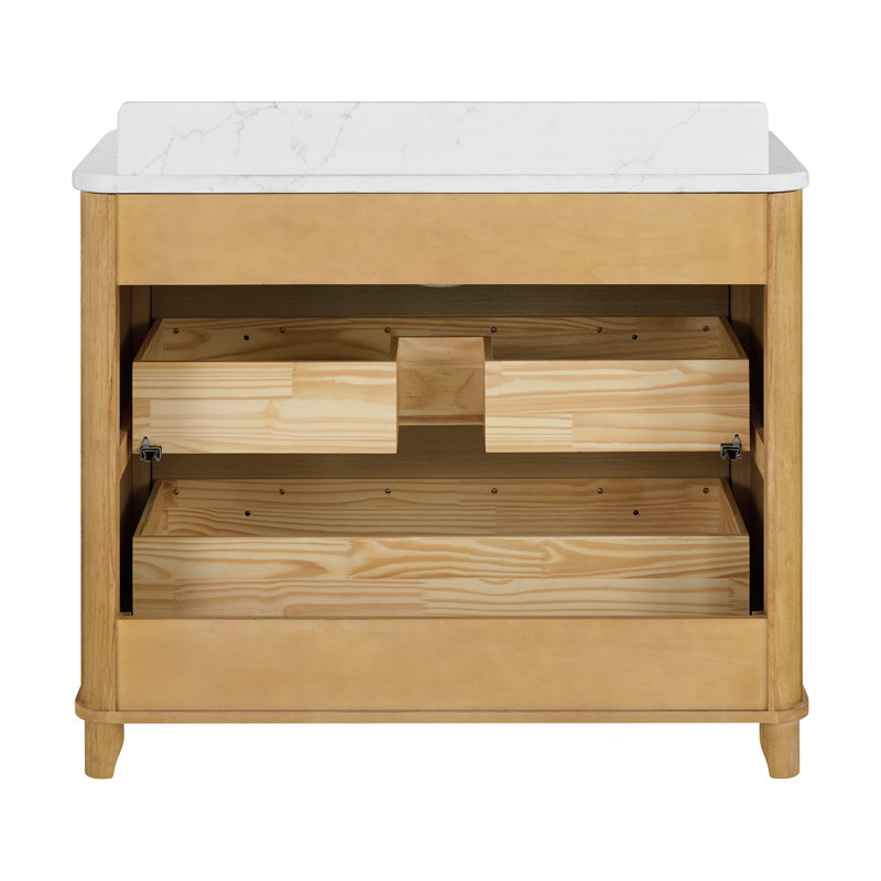 Kathryne 36" Bathroom Vanity In Natural Enhanced Oak, Enhanced Natural Oak, 42"
