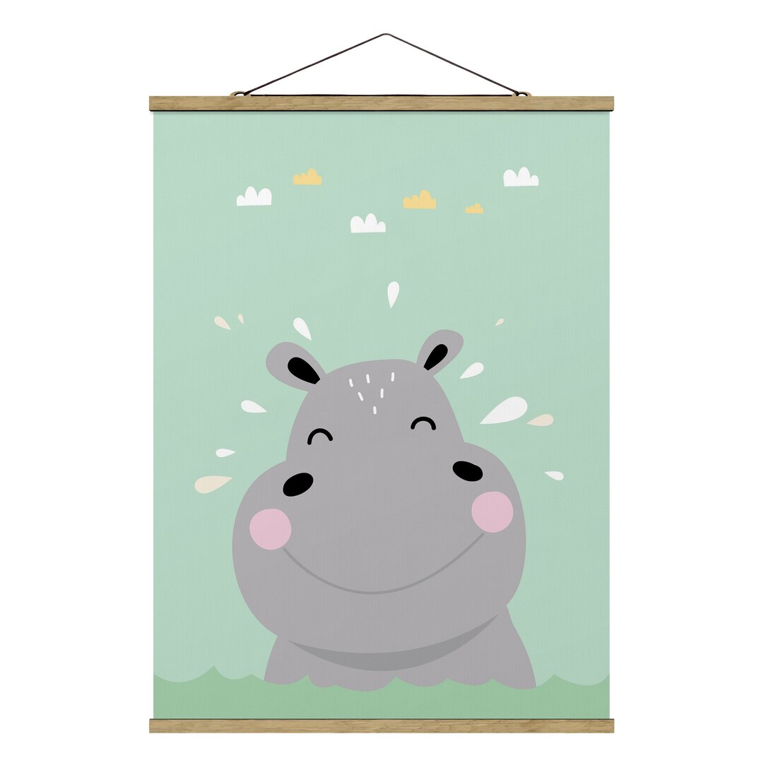 Stoffbild Lucky Hippopotamus