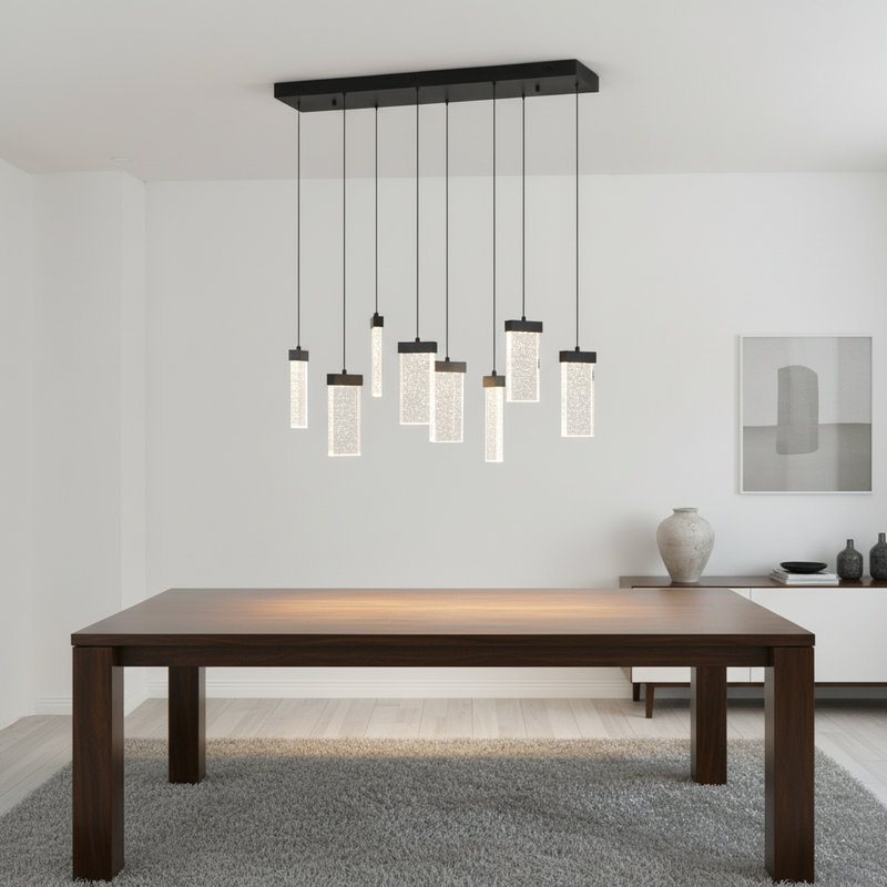8 lumières modernes pour îlot de cuisine Perceus