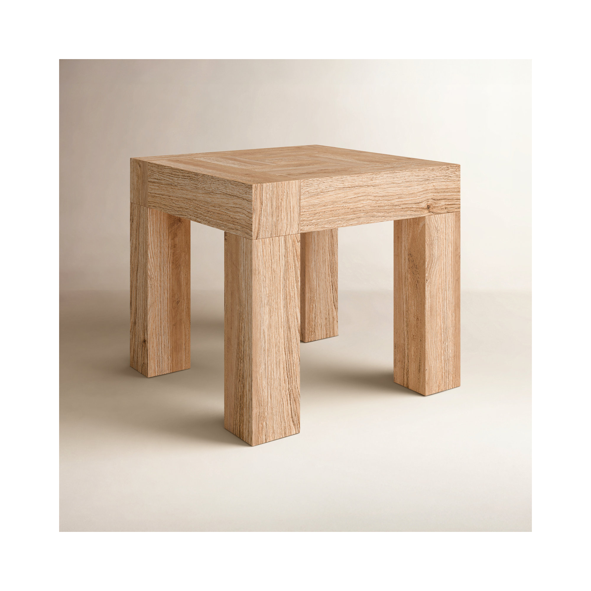 Adams Reclaimed Wood End Table, Natural