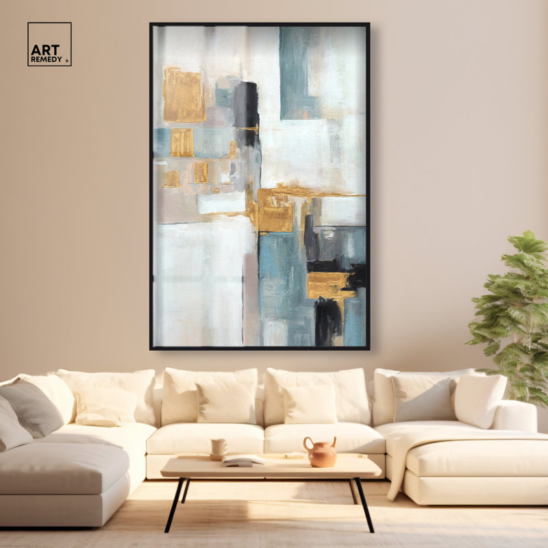 «Misted Reflections - Ira Colmeva Shadowbox», reproduction surdimensionnée par Art Remedy, cadre blanc, 48 x 72