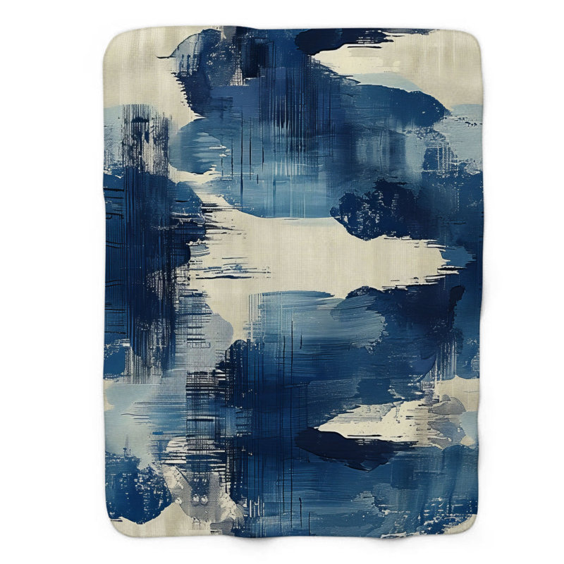 Couverture bleue de qualité supérieure - 1 pièce, Grand lit