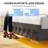 Modern Queen Bed Frame with Headboard, Upholstered Wingback Platform Bed With LED Lights, Charging Port, Fabric Floating Bed With Storage