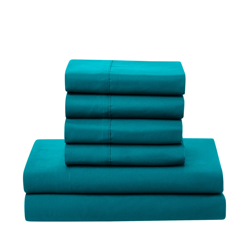 Ensemble d'édredon et de draps de couleur unie toutes saisons pour lit dans un sac 5 pièces / 7 pièces par Sweet Home Collection