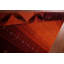 Tapis tribal rayé orange Gabbeh 6 x 8