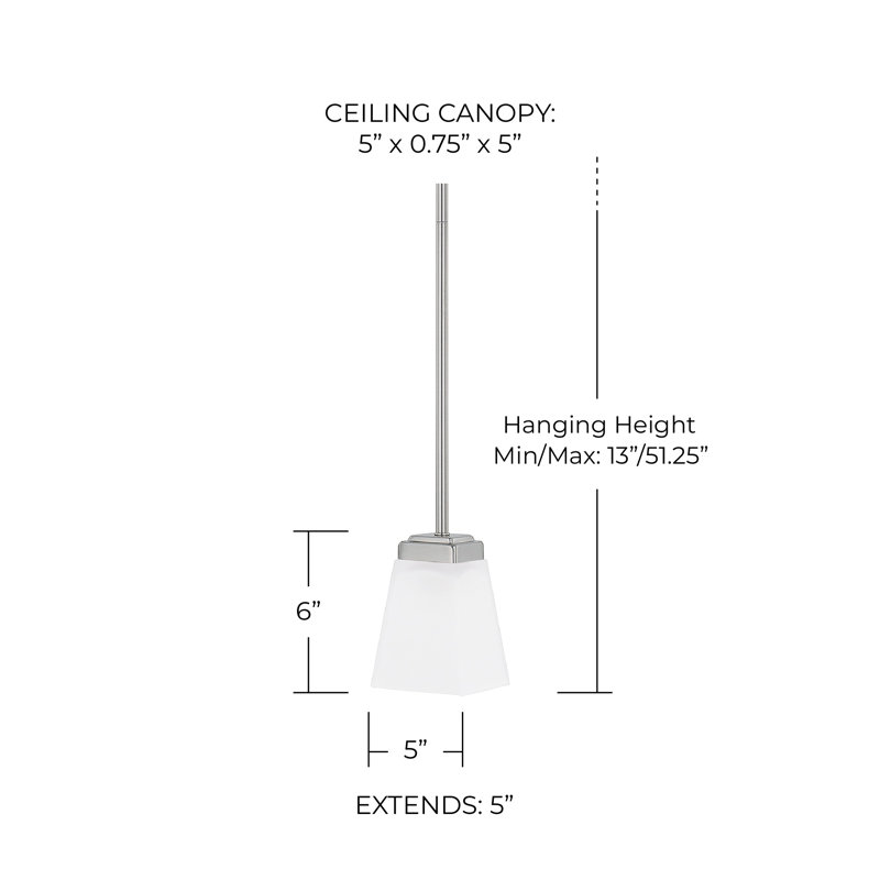 Baxley 1 - Light Single Pendant, Brushed Nickel