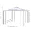 Pavillon de jardin 10 x 12 avec filet et tablettes, auvent de patio à double toit pour la cour, le jardin et les fêtes-125581624-125581625