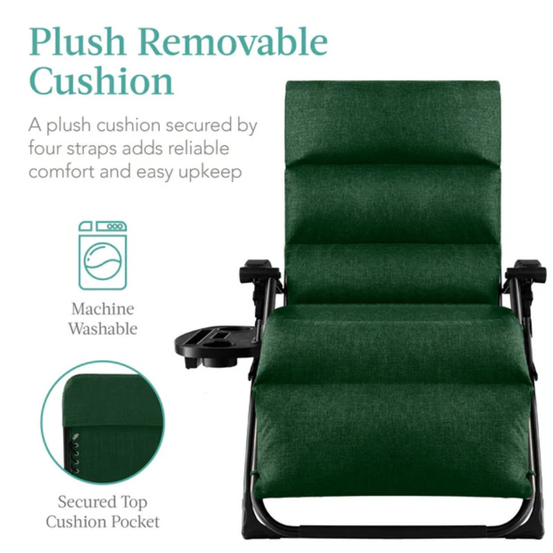 Oversized Zero Gravity Chair, Forest Green