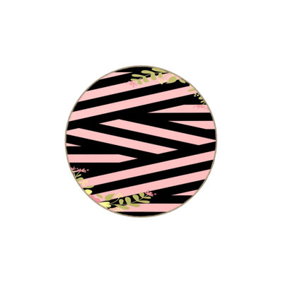 Pink Cross Geometric Modern Floral Striped Decorative Machine Washable Rug