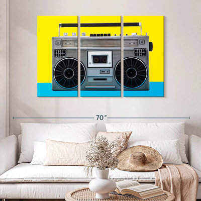 Retro Silver Boombox