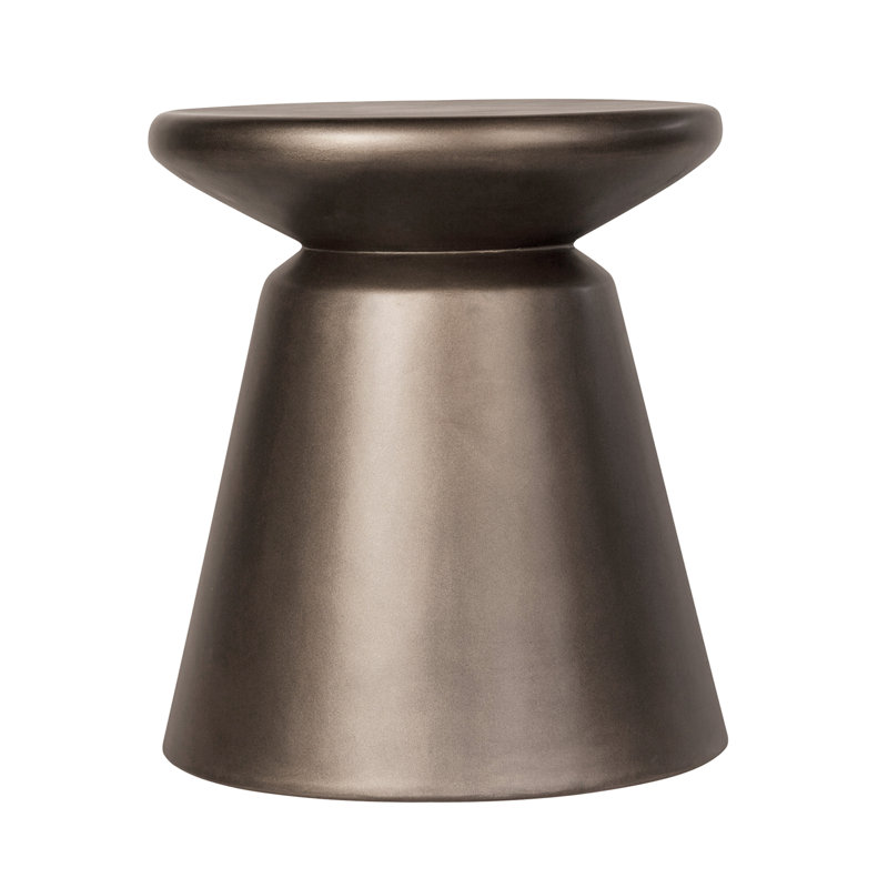 Camon Concrete Top End Table, Bronze