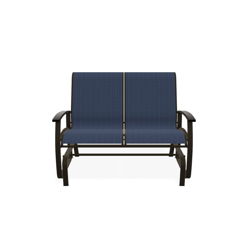 Belle Isle Outdoor Glider, Classic Graphite P30, Textured Snow, Titanium Sunbrella®