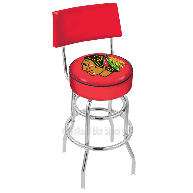 Tabouret tournant 30 "NHL - Black Hawks de Chicago - Rouge, Chicago Blackhawks - Red