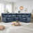 Blue Genuine Leather