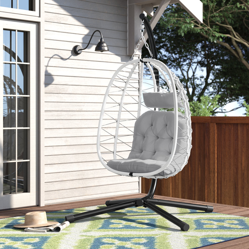 Alexei Swing Chair with Stand, French Grey