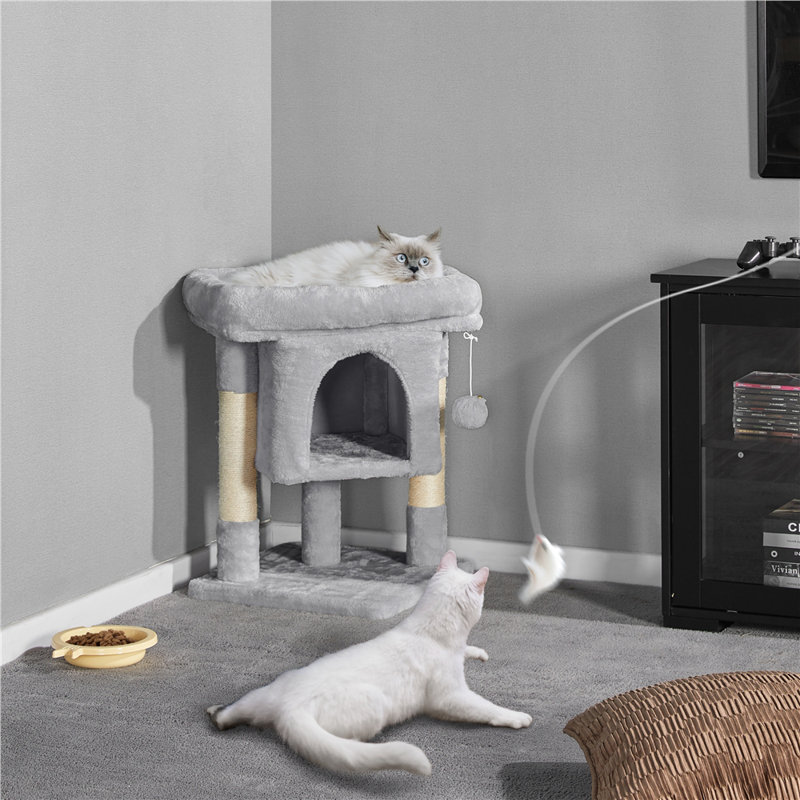 color 59cm Cat Tree, Light Grey