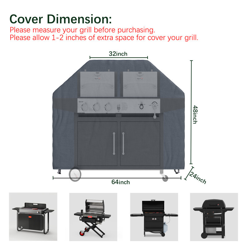 Grill Cover, 64 Inch Bbq Gas Grill Cover For Outdoor Grill