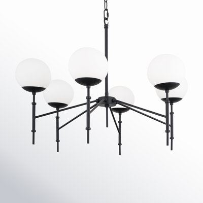 Cleary 6 - Light Dimmable Globe Chandelier