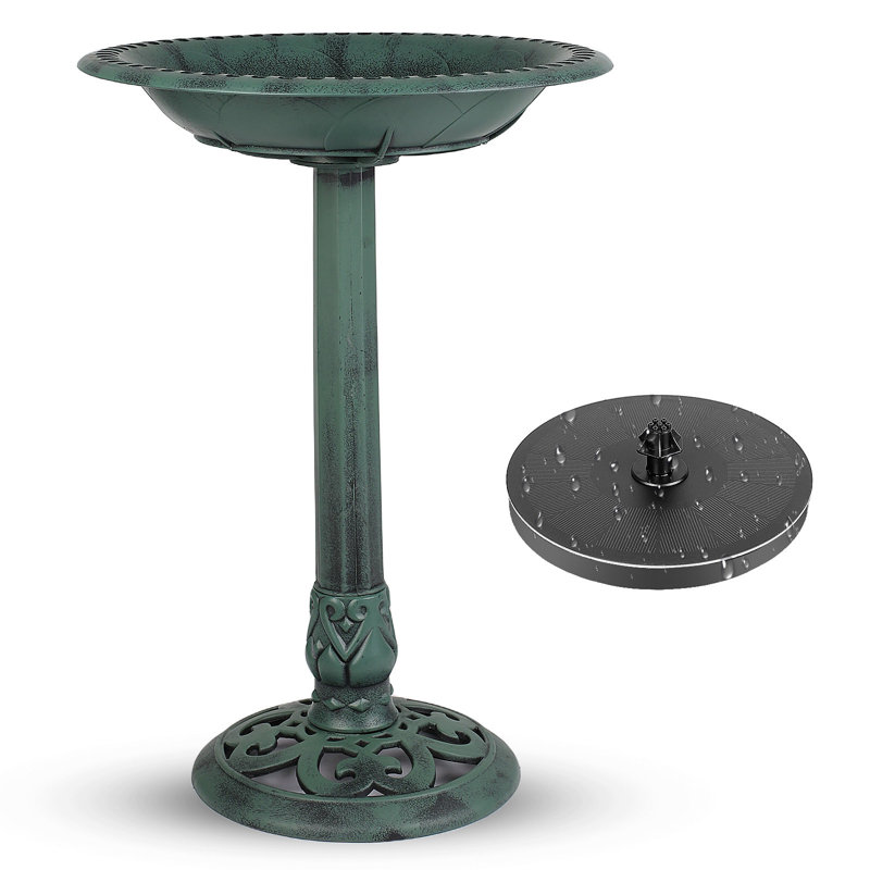 Fontaine de jardin avec bain d'oiseaux