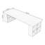 Bureau moderne et simple en bois massif-1125967507