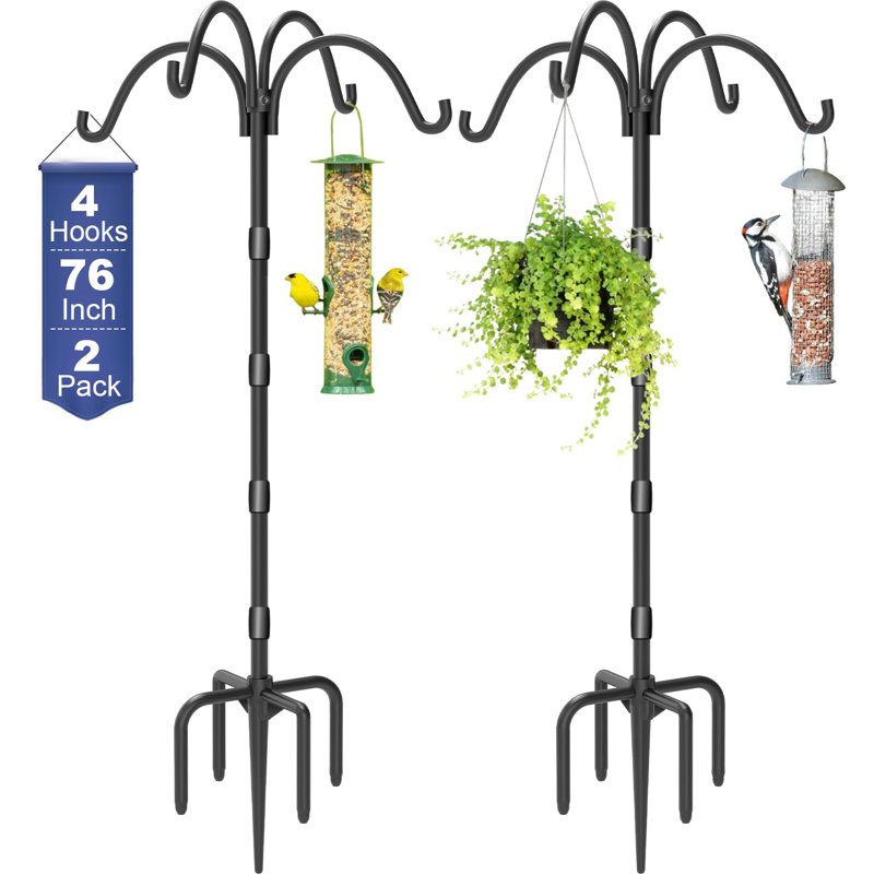 Poteau pour oiseaux 76 po avec base à 5 branches 76 po