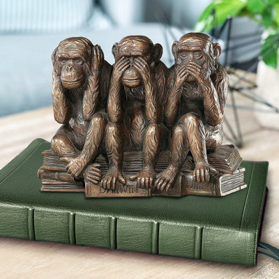 Hear-No, See-No, Speak-No Evil Monkeys Statue