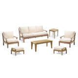 Sack Outdoor 5 - Piece Teak Conversation Set