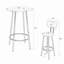Ensemble de table de bar 3 pièces avec 2 tabourets de bar - Table de pub moderne avec dossiers et tablette de rangement-41924245
