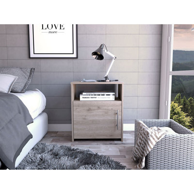 Nightstand Cuarzz, One Cabinet by Ebern Designs
