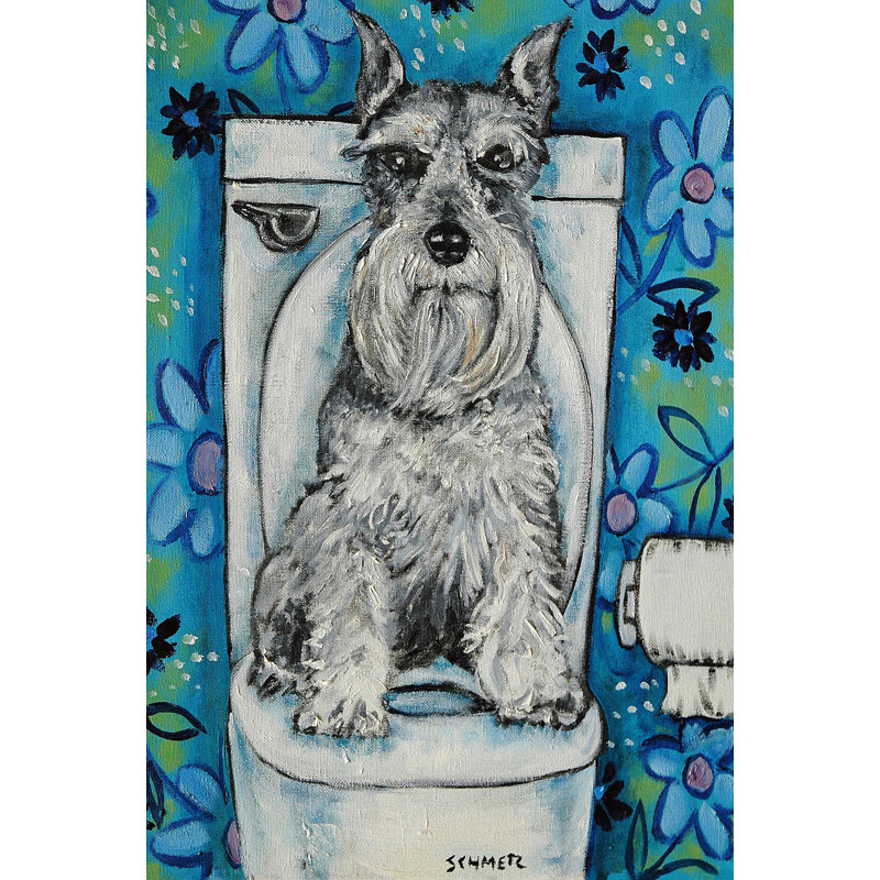 « schnauzer », reproduction d’art sur toile tendue, H 30 po x l 20 po