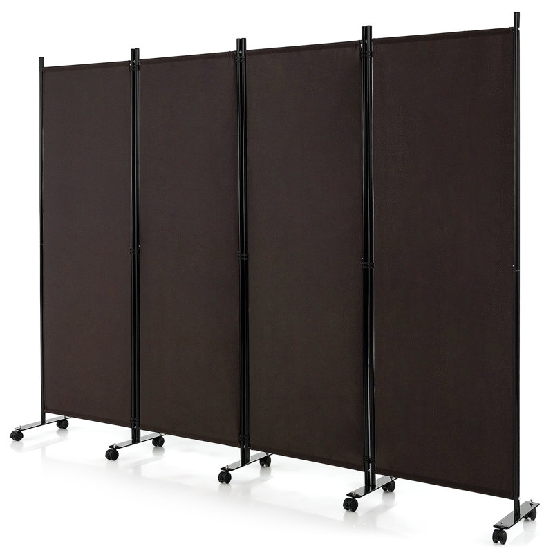 Cloison pliante Aytan, Brun, 4, H 68 po x l 89 po x P 12 po