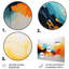 «Yellow Fractal Paint Wave Expression 1», art mural abstrait en métal MT134512-1315013878