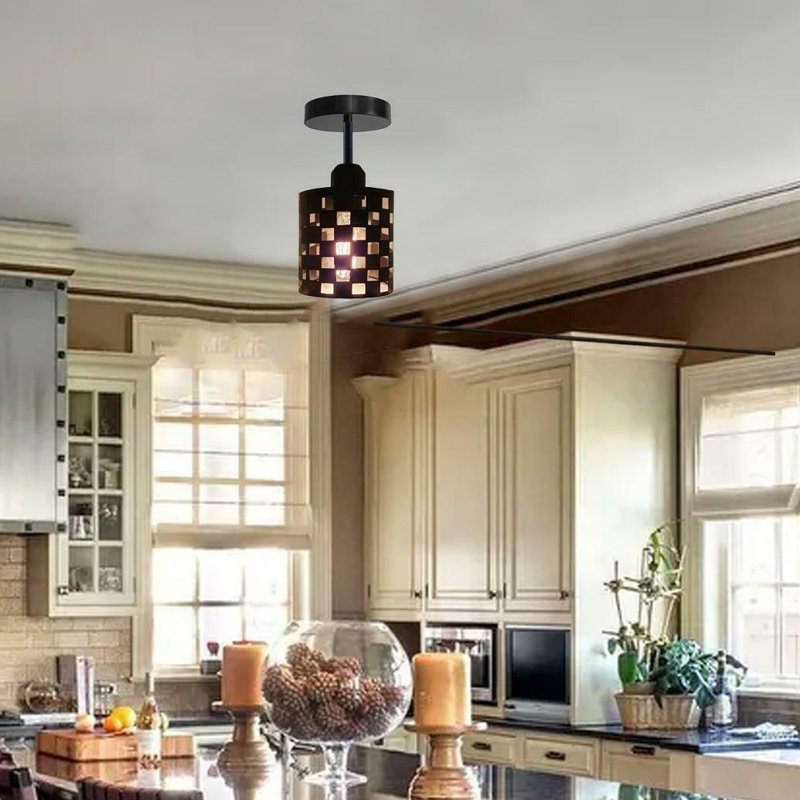 Chartier Semi Flush Mount, Black