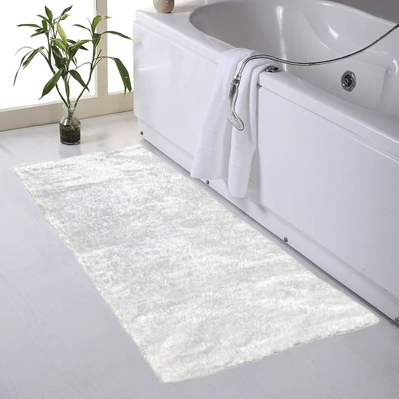 Tapis de bain Ganelle, Blanc