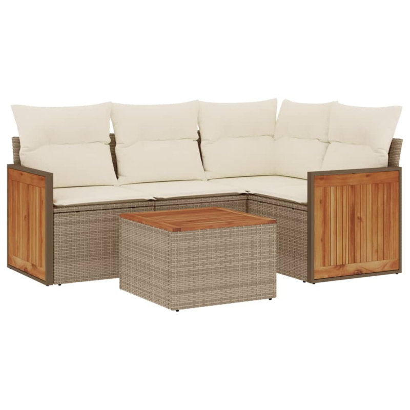 Ensemble de canapé de jardin Vidaxl beige