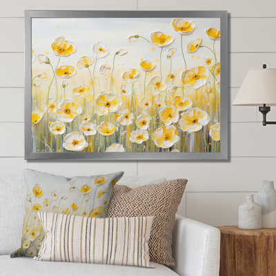 Buttercups Floral Array Field sur impression sur toile