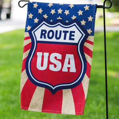 Drapeau de jardin route usa