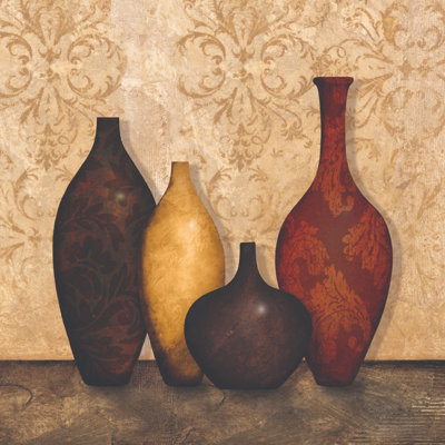 New Spice And Brown Pots - Wrapped Canvas Print