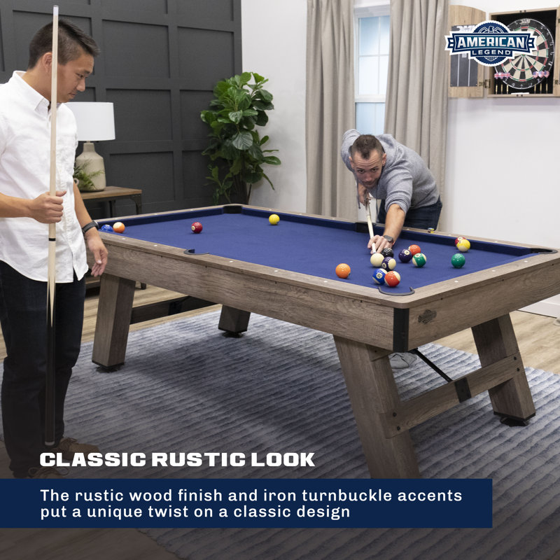 Rustic Navy 90" Brookdale Billiard Table with Engineered Wood and Polyester Cloth