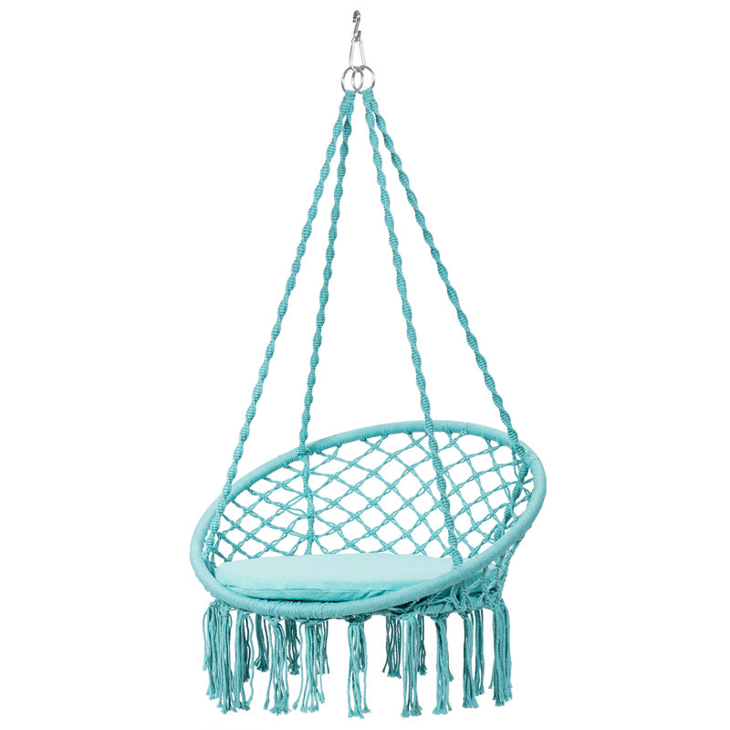 Chaise hamac Macrame, Turquoise