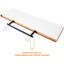Ensemble de 2 tablettes flottantes murales, étagère de rangement murale en bois, présentoir mural pour chambre à coucher, salon, salle de bain, cuisine, bureau