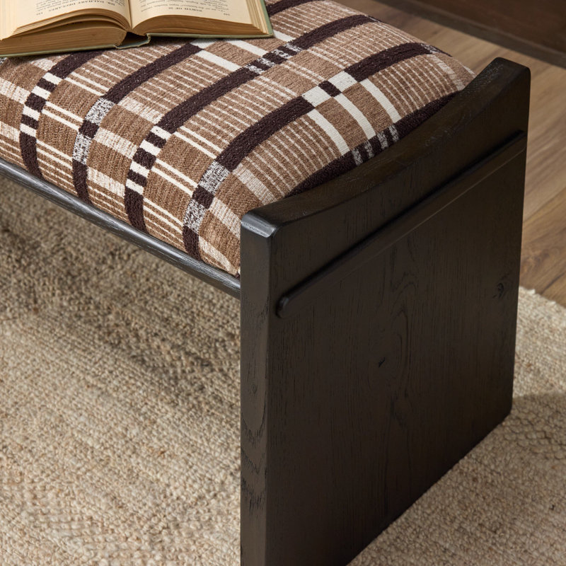 Eros Accent Bench-Conroe Drift, Sandhill Cocoa