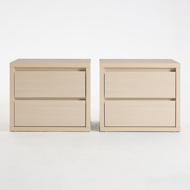 69cm W Manufactured Wood Bedside Table, Ivory White