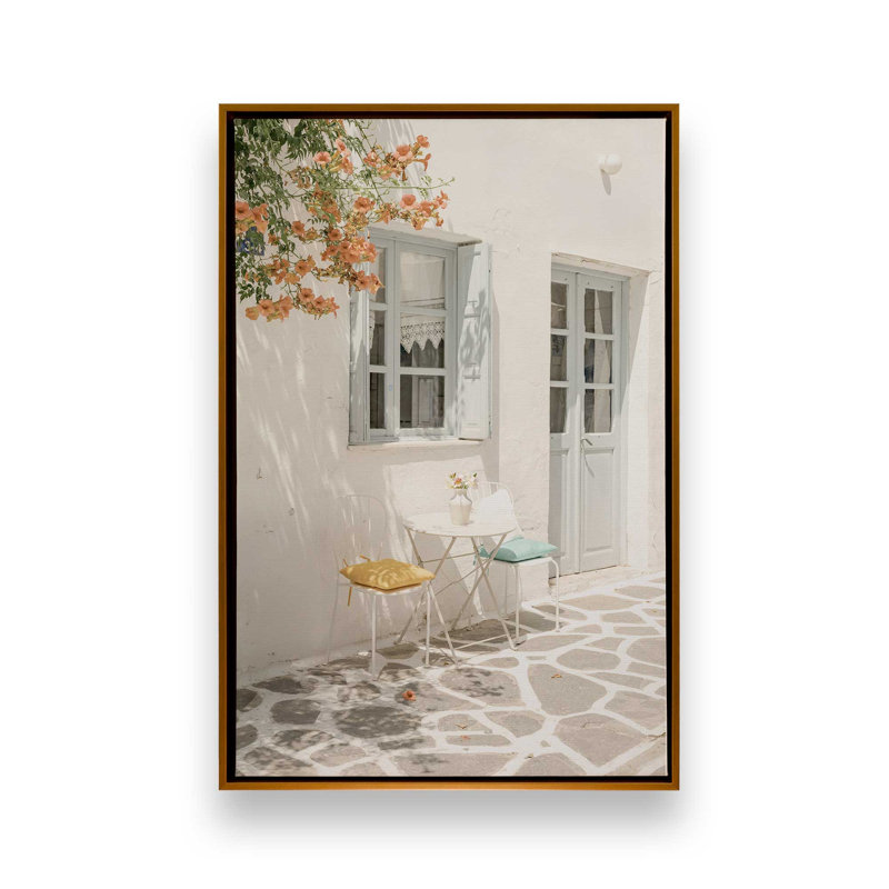 Impression sur toile Sunliet Siesta, 12 po x 18 po, Cadre flottant doré poli