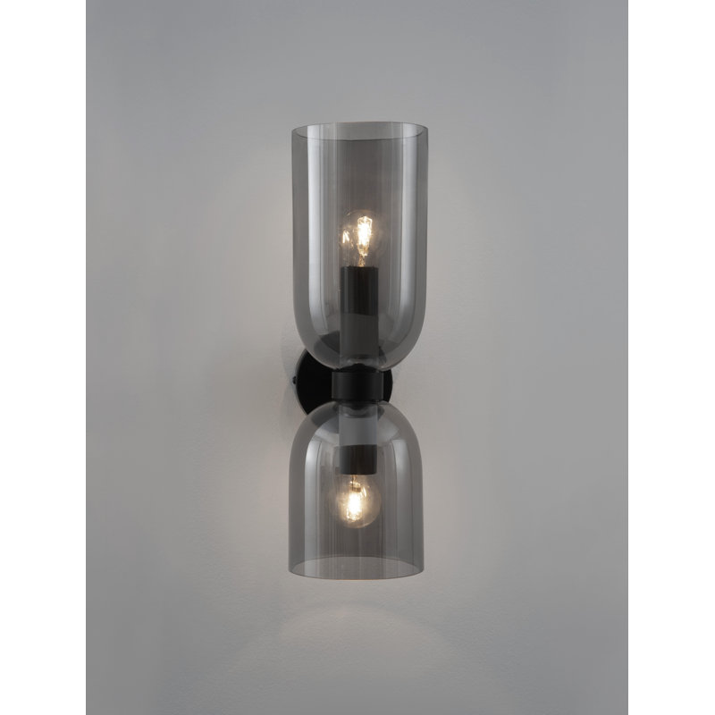  2 - Light Dimmable Black Up & Downlight