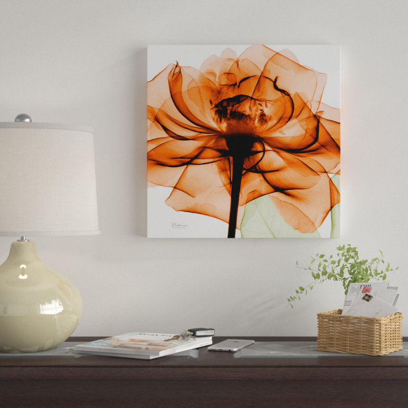 «Rose», reproduction d'impression sur toile, H 12 po x l 12 po x P 1,5 po, Toile tendue, Pas de tapis