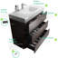 Single Bathroom Vanity with @Solid + Manufactured Top