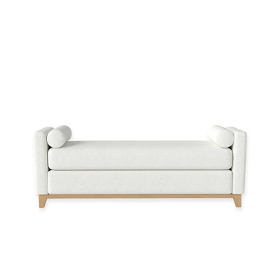 66.34 inches Sherpa Fleece Upholstered Bench