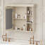 Armoire à pharmacie murale avec porte miroir-1550318170