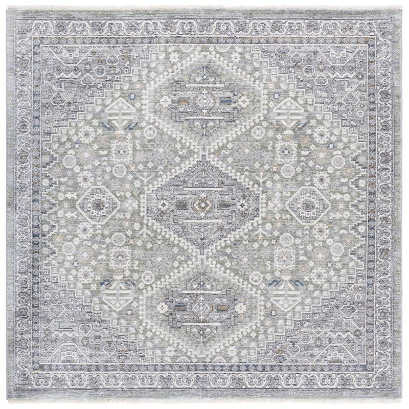 Clover Oriental Indoor Rug, Square 6'7"
